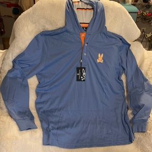 Psycho Bunny hooded long sleeve T-shirt material hoodie